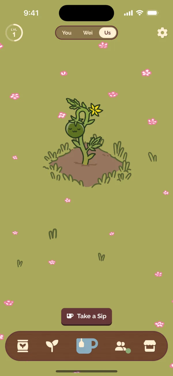 A plant two partners grow together